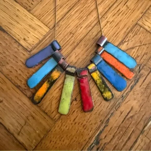 Multicolor Bar Necklace - Picture 3 of 5